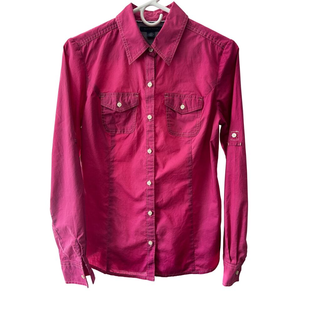 Tommy Hilfiger Women's  Lot 3 Safari Shirts 2009-2013 Y2K Pink Green S/ Petite